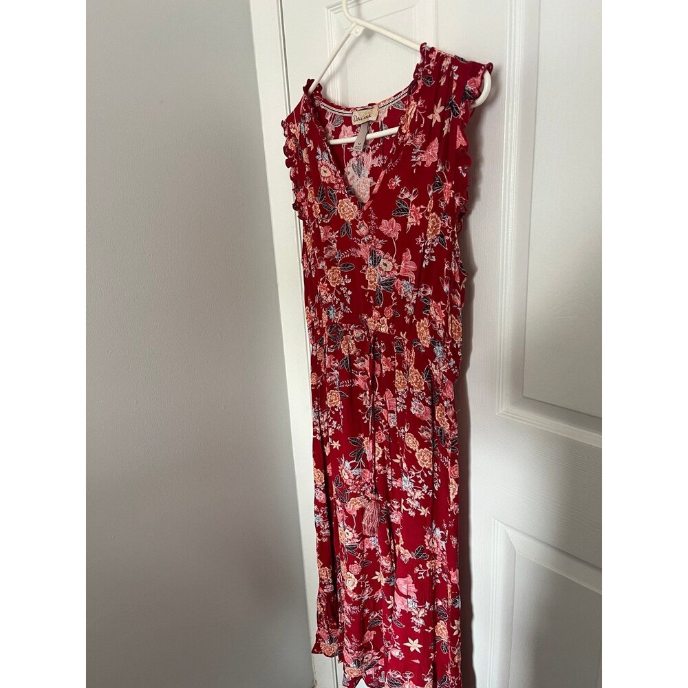 Davina red floral dress size m